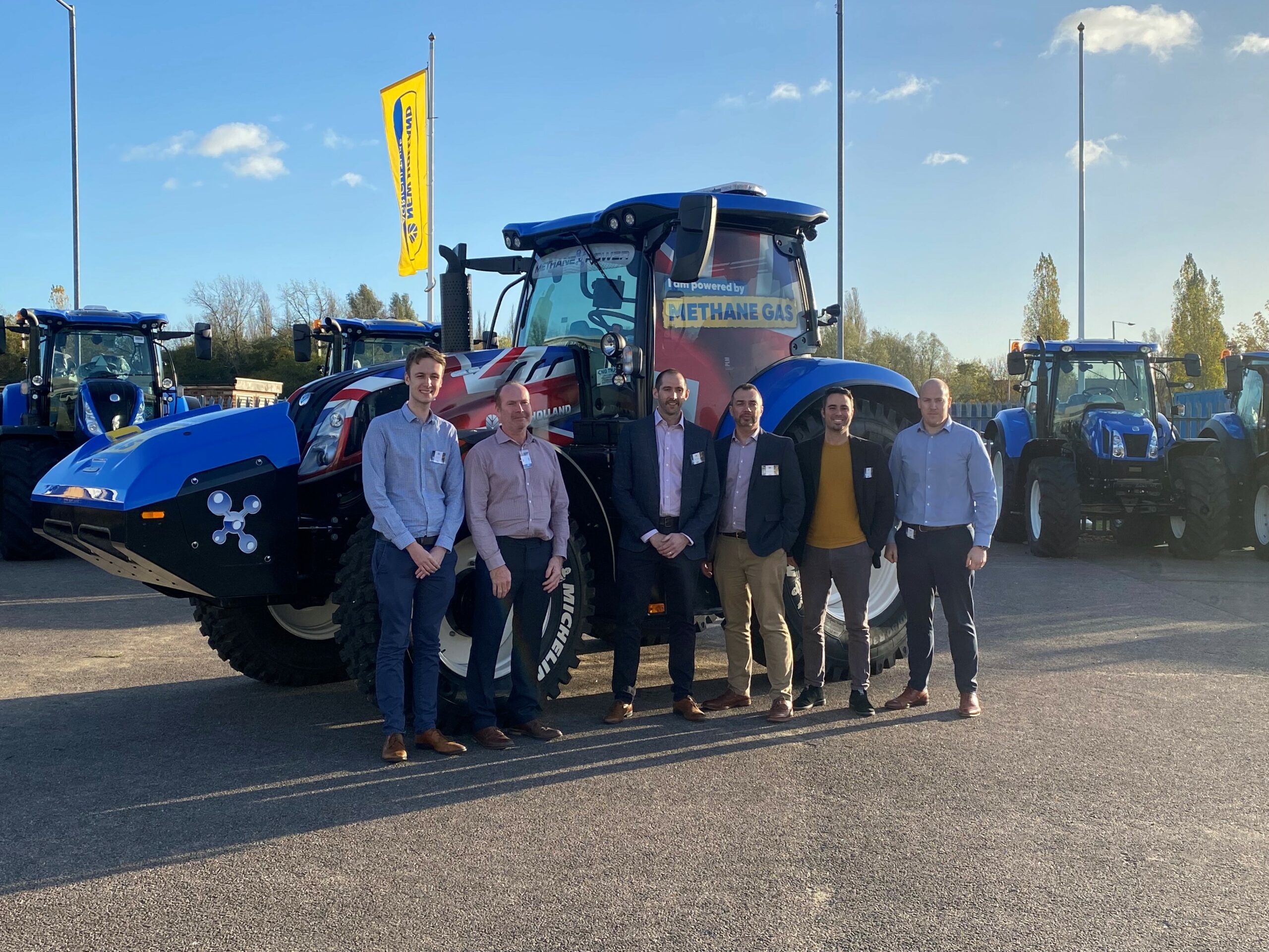Eminox team at APC showcase of the New Holland Gas tractor